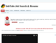 Tablet Screenshot of jobtabs.com
